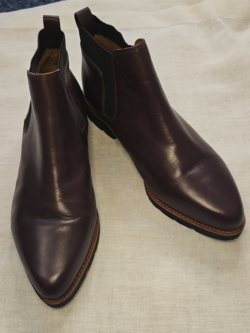 Franco Sarto Women's Ankle Boots in Dark Brown Leather